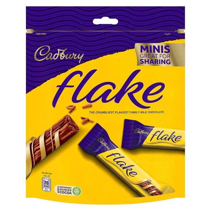 CADBURY CHOCO FLAKE MINIS BAG 145G