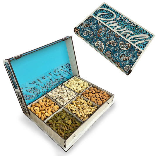 Diwali Special Nuts Gift Box Blue