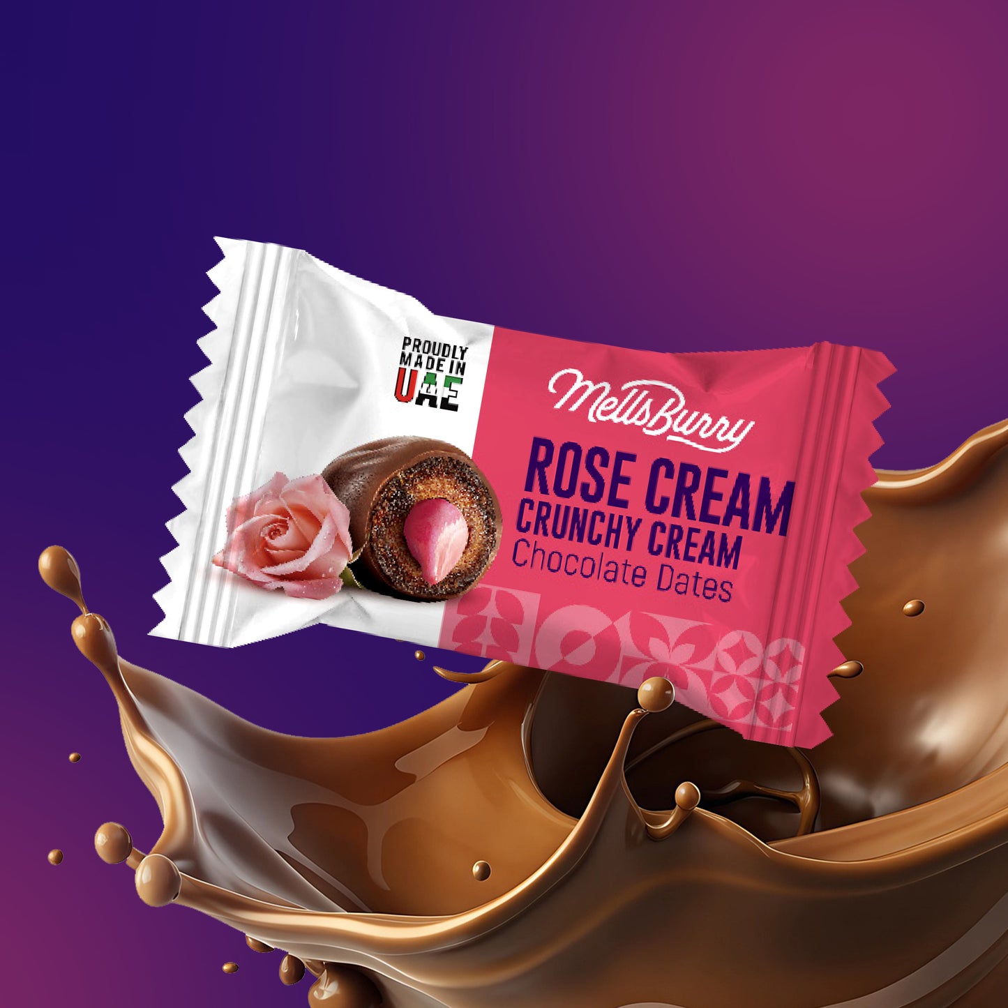 Rose Crunchy Cream Chocolate Dates